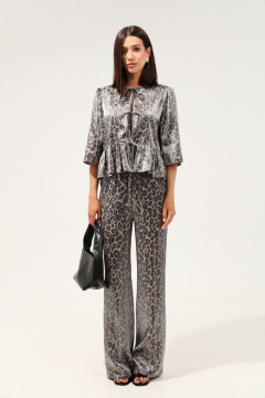 Брюки серые летние прямые с карманами и резинкой LM М48 лео - фото 5