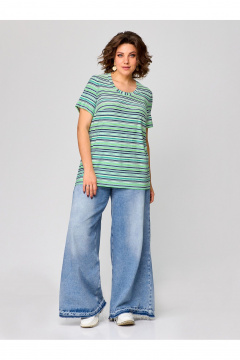 Легкая женская футболка из вискозы с круглым вырезом и коротким рукавом Zlata 4402 - фото 1