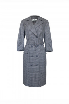 Платье из костюмной ткани с прорезными карманами и бортовой застежкой AG Green G398/1 - фото 1