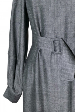 Платье из костюмной ткани с рельефами и складками AG Green G399/1 - фото 3