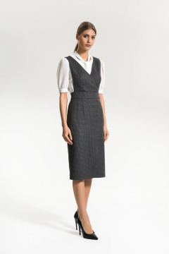 Деловой сарафан из текстиля без указанных деталей AG Green G402/1 - фото 1