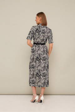 Платье джинсовое миди с разрезами и ремнем PUR PUR 11-284/5 - фото 4