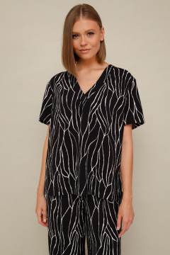 Летний комплект блуза и брюки прямой крой с разрезами PUR PUR 11-303 - фото 4