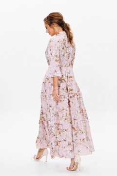 Летнее нарядное платье из струящегося атласа с воланами Mubliz 183 - фото 2