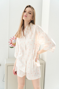 Круглогодичный домашний комплект рубашка и шорты из хлопка Art Ribbon G1031 - фото 4