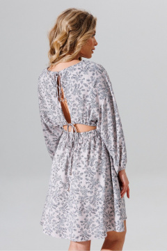 Платье из вискозы на резинке с карманами и воланами Faufilure C1641 - фото 3