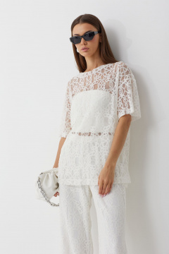 Комплект три предмета из кружевного текстиля для лета N.O.W. 1446 - фото 3