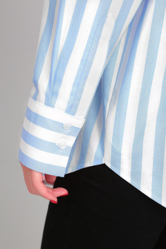 Оверсайз рубашка в полоску из хлопка для делового стиля TANYA NOVACHUK 6.002/LBL - фото 5