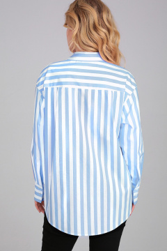 Оверсайз рубашка в полоску из хлопка для делового стиля TANYA NOVACHUK 6.002/LBL - фото 3