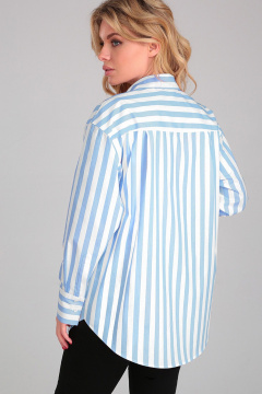Оверсайз рубашка в полоску из хлопка для делового стиля TANYA NOVACHUK 6.002/LBL - фото 2