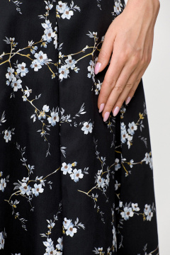 Белая хлопковая юбка с цветочным принтом и складками TANYA NOVACHUK 2.001/BK - фото 5