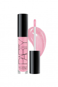 Блеск розовый с эффектом влажных губ, не скатывается Belor Design PARTY тон 10 клубника со сливками - фото 1