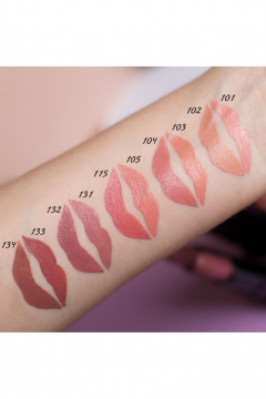 Помада розовая, кремовая текстура, комфортный блеск Belor Design BE COLOR тон 104 дымчатая роза - фото 3