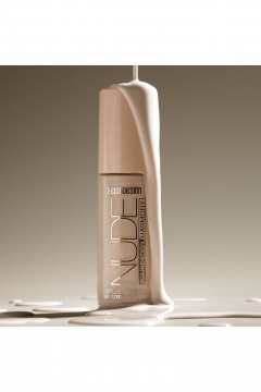 Крем тональный бежевый стойкий разглаживающий Belor Design Nude Harmony foundation тон 201 light beige - фото 2