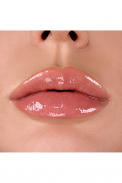 Блеск розовый, полупрозрачный, увлажняющий и объемный эффект Belor Design PARTY тон 6 сладкий капучино - фото 2