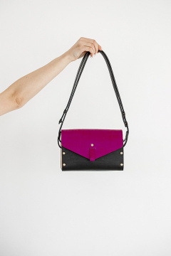 Сумка из натуральной кожи с съёмным капюшоном и деревянными вставками Because NIKOL-FYKSIA - фото 2