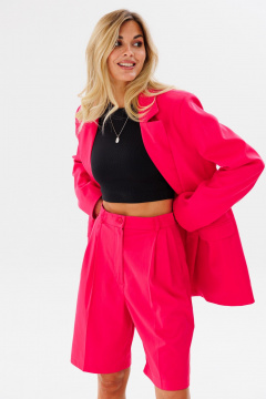 Яркий летний жакет в стиле фуксия из поливискозы FAMA 24019-2 фуксия - фото 3