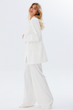 Классические белые брюки из поливискозы FAMA 24020-1 молочный_экрю - фото 4