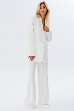 Классические белые брюки из поливискозы FAMA 24020-1 молочный_экрю - фото 3