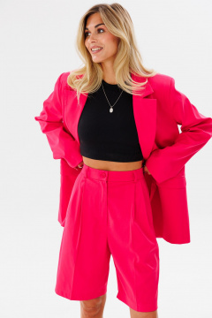 Розовые шорты с высокой талией и свободным кроем FAMA 24021-2 фуксия - фото 3