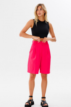 Розовые шорты с высокой талией и свободным кроем FAMA 24021-2 фуксия - фото 4