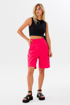 Топ прилегающий летний из текстиля для повседневных образов FAMA 24024-2 черный - фото 1