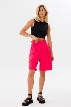 Топ прилегающий летний из текстиля для повседневных образов FAMA 24024-2 черный - фото 5