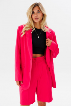 Комплект из жакета и шортов из поливискозы для стильных образов FAMA 24035-2 фуксия - фото 4