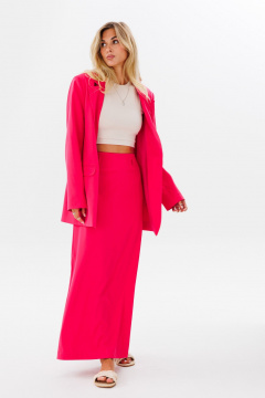 Жакет и юбка комплект на каждый день из текстиля FAMA 240036-2 фуксия - фото 5