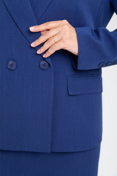 Классический костюм 2-ка из текстиля с юбкой и жакетом IVARI 10709 синий - фото 5