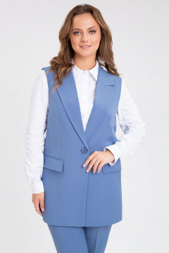 Брюки и жилет из костюмного материала — деловой стиль IVARI 20403/1 голубой - фото 2