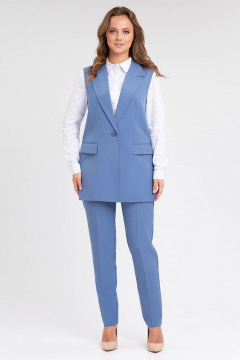 Брюки и жилет из костюмного материала — деловой стиль IVARI 20403/1 голубой - фото 1