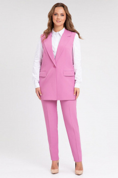 Костюм 2-ка из костюмного полотна с зауженными брюками IVARI 20403/1 лиловый - фото 2