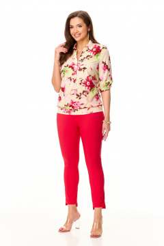 Летняя свободная блуза с ярким принтом Abbi 4042 - фото 5
