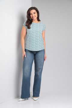 Летняя свободная блуза из вискозы с рукавом 3/4 Modema м.202 - фото 4