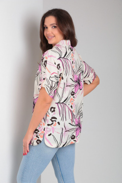 Рубашка свободного силуэта из хлопка на каждый день Modema м.755 - фото 3