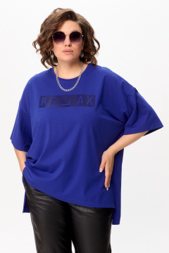 Трендовая футболка Oversize с принтом RELAX Bliss 181 электрик - фото 3