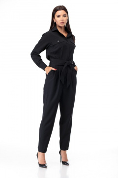 Комбинезон из костюмной ткани, черный, на каждый день Anelli 887 черный - фото 2