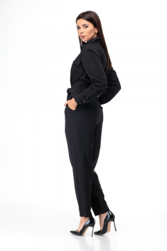 Комбинезон из костюмной ткани, черный, на каждый день Anelli 887 черный - фото 5