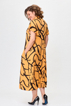 Летнее платье из штапеля с принтом и ремнем Bonna Image 909 - фото 2