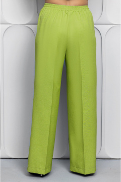 Блуза и брюки из текстиля с авторским кроем для стильных образов Gold Style 2623 салатовый - фото 5