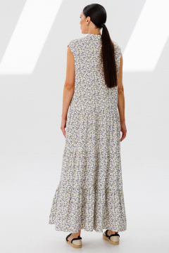 Платье из вискозы с горизонтальными воланами и кокетками Ларс Стиль 941 - фото 4