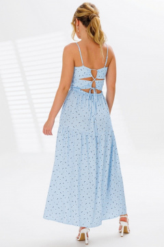 Сарафан Faufilure C1640 голубой - фото 4