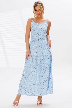 Сарафан Faufilure C1640 голубой - фото 2
