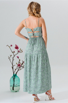 Сарафан Faufilure C1640 зеленый - фото 4