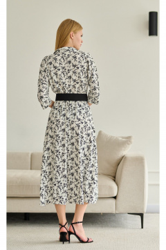 Белое свободное платье из легкой ткани с карманами Мастер Мод 672б белый - фото 2