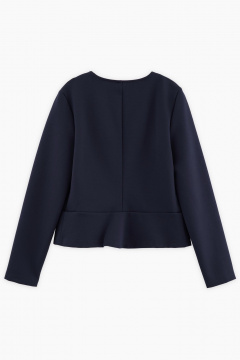 Жакет из трикотажа синий стиль деловой и повседневной одежды Bell Bimbo 240234 т.синий - фото 2