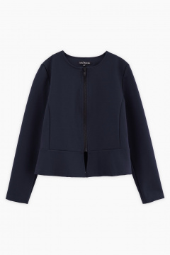 Жакет из трикотажа синий стиль деловой и повседневной одежды Bell Bimbo 240234 т.синий - фото 1