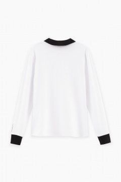 Джемпер на каждый день из трикотажа Bell Bimbo 240239 белый - фото 2