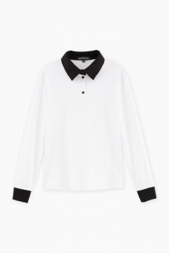 Джемпер на каждый день из трикотажа Bell Bimbo 240239 белый - фото 1